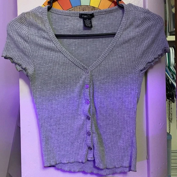 Crop Top Gris Femme - Taille XS - One Clothing - NEUF Avec étiquettes